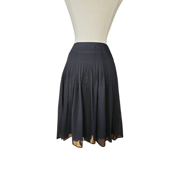 St. John Collection Silk Crepe Pleated Skirt Womens Size 12 Old Money Classic - Picture 3 of 9